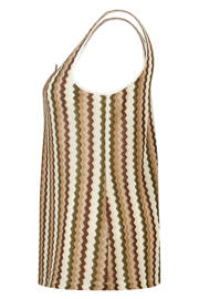 thumbnail: MS Mode top met cut-out en print Plus Size - kaki