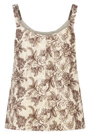thumbnail: MS Mode gebloemde gehaakte top Plus Size - ecru