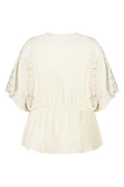thumbnail: MS Mode blousetop met plooien Plus Size - ecru