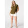 MS Mode viscose blouse met borduursels Plus Size - olijfgroen