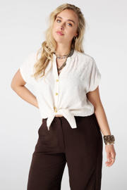 thumbnail: MS Mode viscose blouse met borduursels Plus Size - ecru