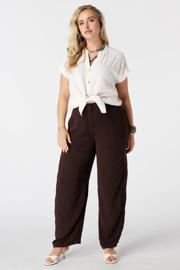 thumbnail: MS Mode viscose blouse met borduursels Plus Size - ecru
