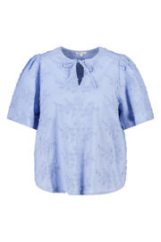 thumbnail: MS Mode gebloemde blousetop Plus Size - lichtblauw