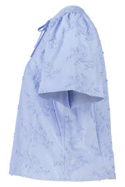 thumbnail: MS Mode gebloemde blousetop Plus Size - lichtblauw