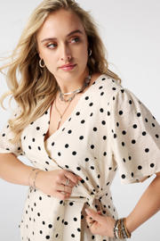 thumbnail: MS Mode blousetop Plus Size met stippen - ecru
