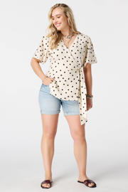 thumbnail: MS Mode blousetop Plus Size met stippen - ecru