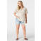 MS Mode blousetop Plus Size met stippen - ecru