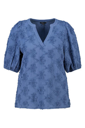 rechtvallend blousetop Plus Size - blauw