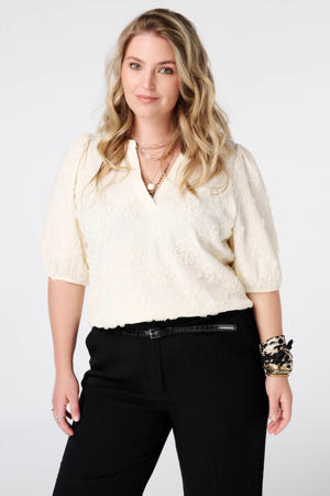 rechtvallend blousetop Plus Size - ecru