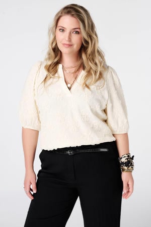rechtvallend blousetop Plus Size - ecru