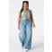 MS Mode rechtvallend T-shirt Plus Size met print - groen
