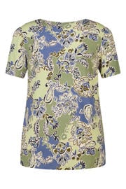 thumbnail: MS Mode rechtvallend T-shirt Plus Size met print - groen