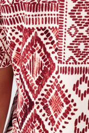 thumbnail: MS Mode rechtvallend T-shirt met print Plus Size - rood