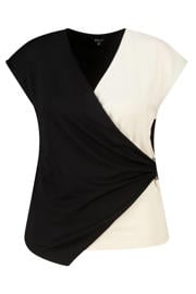 thumbnail: MS Mode overslagtop Plus Size - zwart