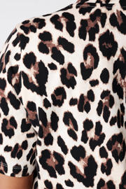 thumbnail: MS Mode T-shirt Plus Size met panterprint - bruin