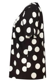 thumbnail: MS Mode T-shirt Plus Size met stippen - zwart