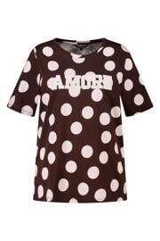 thumbnail: MS Mode T-shirt Plus Size met stippen - bruin