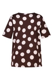 thumbnail: MS Mode T-shirt Plus Size met stippen - bruin