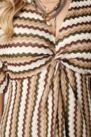 thumbnail: MS Mode maxi zomerjurk Plus Size met print - kaki
