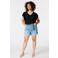MS Mode aansluitend top met ruches Plus Size - zwart