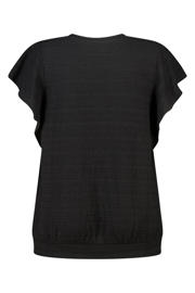 thumbnail: MS Mode aansluitend top met ruches Plus Size - zwart