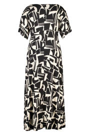thumbnail: MS Mode viscose maxi jurk Plus Size met print en split - zwart