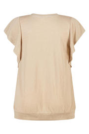 thumbnail: MS Mode broderie top met glitters Plus Size - zand