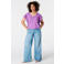 MS Mode aansluitend top met ruches Plus Size - paars