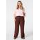 MS Mode viscose straight leg broek Plus Size met ceintuur - bruin