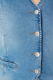 thumbnail: MS Mode aansluitend denim gilet Plus Size - lichtblauw