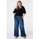 MS Mode rechtvallend blousetop Plus Size - zwart