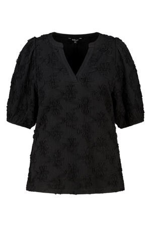 rechtvallend blousetop Plus Size - zwart