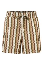 thumbnail: MS Mode high waist regular fit casual short Plus Size - kaki