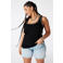 MS Mode aansluitend top Plus Size - zwart