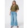 MS Mode rechtvallend blousetop Plus Size - olijfgroen