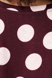 thumbnail: MS Mode blousetop met stippen Plus Size - aubergine