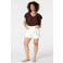 MS Mode aansluitend top met ruches Plus Size - bruin