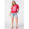 MS Mode Plus Size T-shirt met print - rood