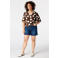 MS Mode blousetop Plus Size met stippen - donkerbruin