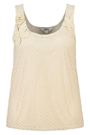 gehaakte top Plus Size - beige