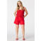 MS Mode gehaakte top Plus Size - rood
