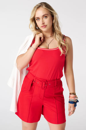 aansluitend top Plus Size - rood