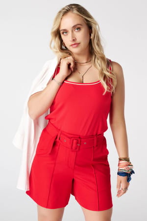 aansluitend top Plus Size - rood