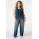 MS Mode denim aansluitend gilet Plus Size - donkerblauw