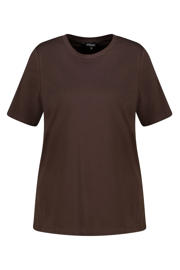 thumbnail: MS Mode T-shirt Plus Size - donkerbruin