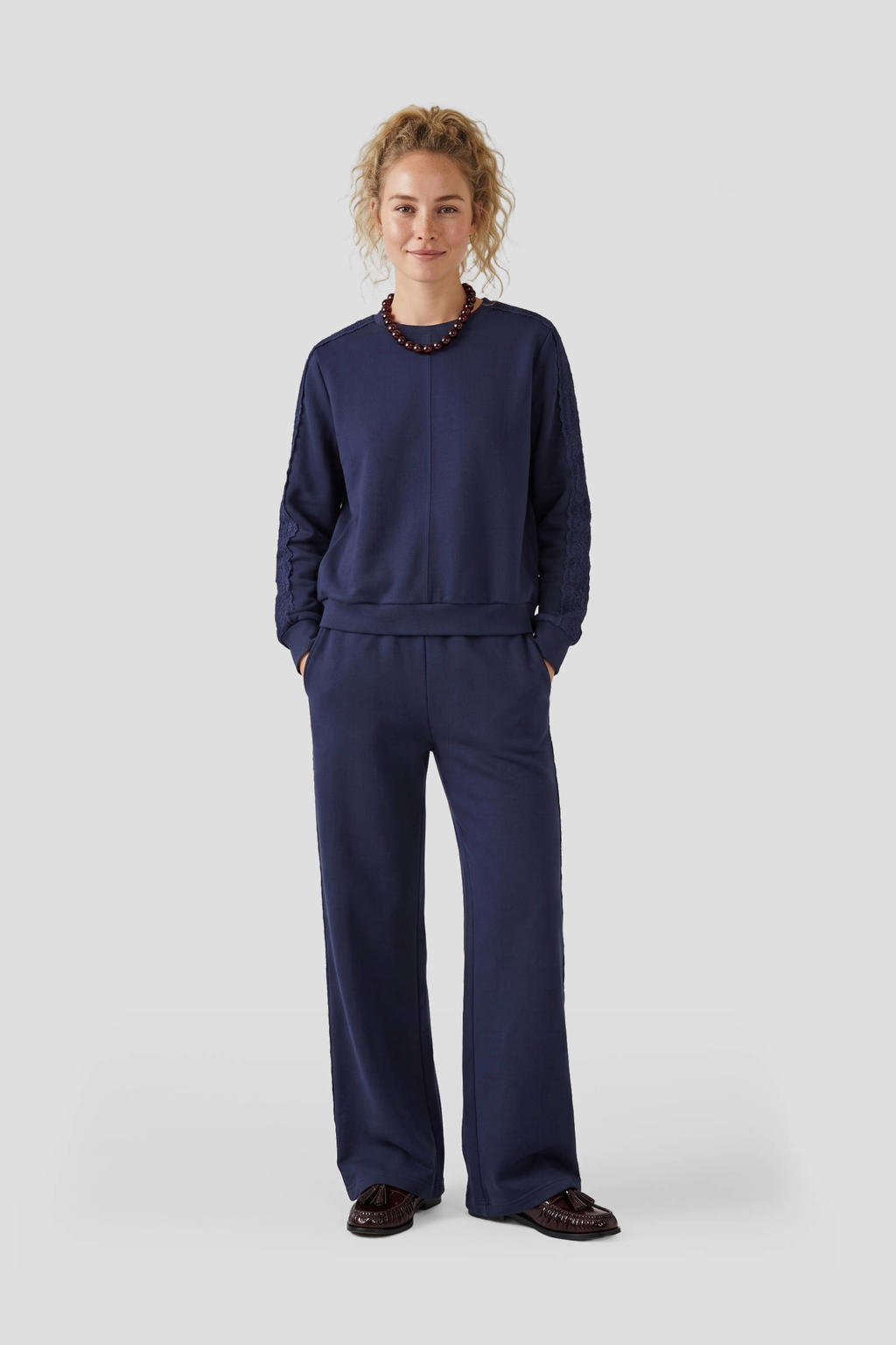 Tramontana katoenen sweater - donkerblauw