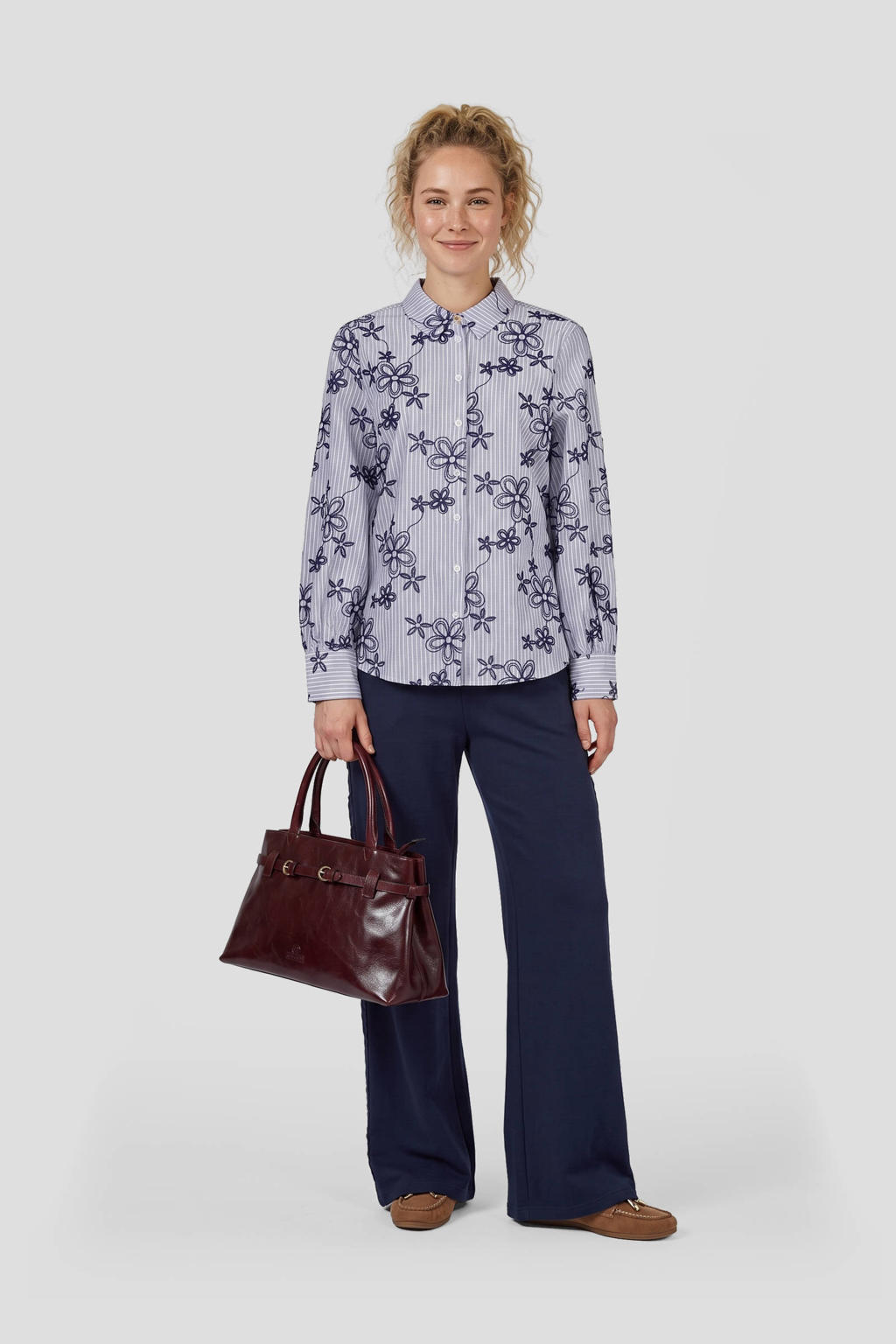 Tramontana gestreepte blouse - blauw