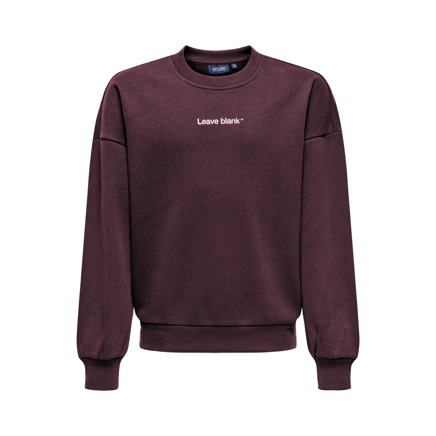 ONLY & SONS JUNIOR sweater met tekst paars