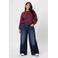 NOISY MAY Curve Plus Size wide leg jeans - donkerblauw denim