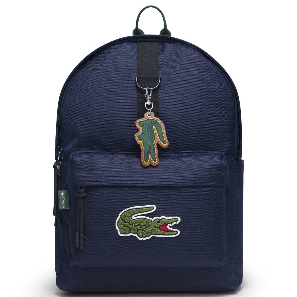 Lacoste katoenen rugzak met logo - donkerblauw